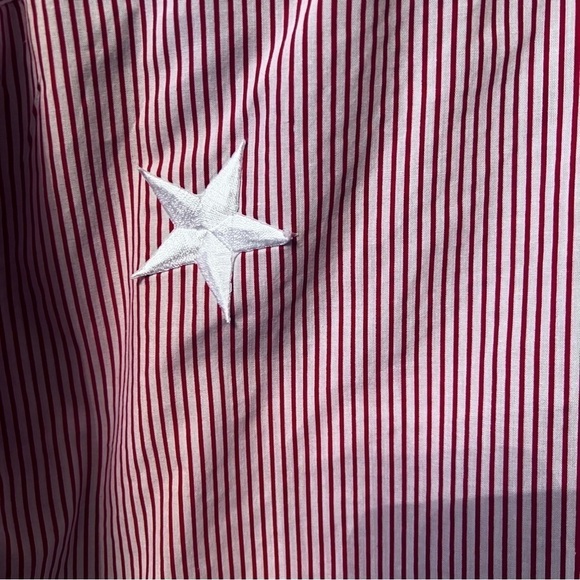 Mili Designs Womens Medium Blouse Button Shirt Patriotic Rhinestones, stars. - Picture 5 of 9